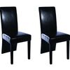vidaXL Dining Chairs 2 pcs Black Faux Leather