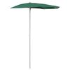 vidaXL Garden Half Parasol with Pole 180x90 cm Green