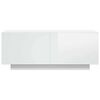 vidaXL TV Cabinet High Gloss White 100x35x40 cm Engineered Wood