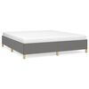 vidaXL Box Spring Bed Frame Dark Grey 180x200 cm Fabric