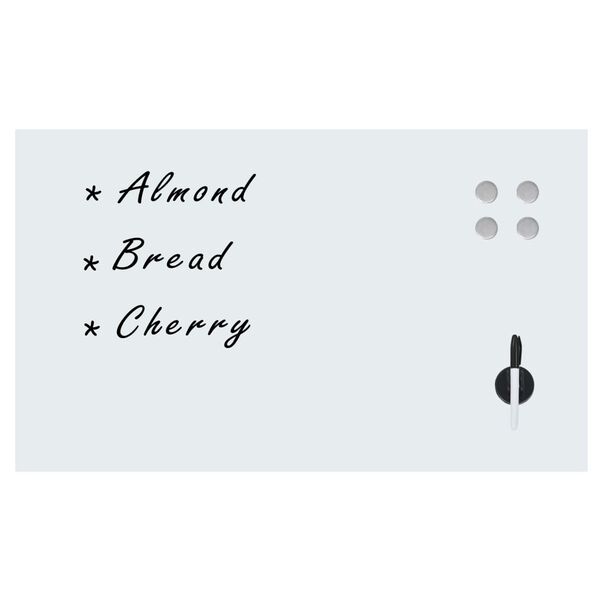 vidaXL Wall Mounted Magnetic Whiteboard Glass 100x60 cm