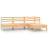 vidaXL 4 Piece Garden Lounge Set Solid Wood Pine