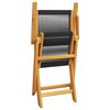 vidaXL Folding Garden Chairs 8 pcs Black Solid Wood Acacia