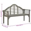 vidaXL Garden Queen Bench with Cushion 135 cm Solid Acacia Wood Grey