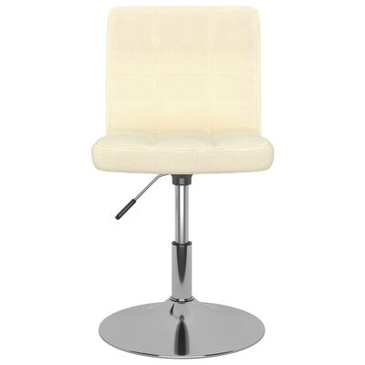 vidaXL Swivel Dining Chairs 4 pcs Cream Fabric