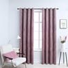 vidaXL Blackout Curtains with Rings 2pcs Velvet Antique Pink 140x225cm