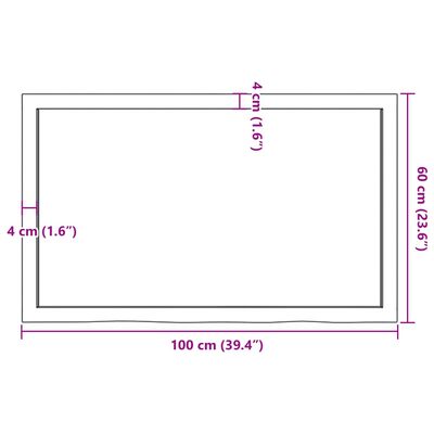 vidaXL Wall Shelf Light Brown 100x60x(2-6) cm Treated Solid Wood Oak