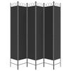 vidaXL 6-Panel Room Divider Black 240x220 cm Fabric