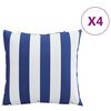 vidaXL Throw Pillows 4 pcs Blue and White 40x40 cm Fabric
