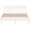 vidaXL Bed Frame without Mattress White 140x200 cm Solid Wood Pine