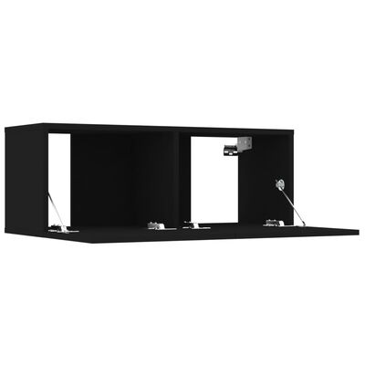 vidaXL 5 Piece TV Cabinet Set Black Engineered Wood