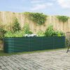 vidaXL Garden Raised Bed Green 400 x 80 x 81 cm Steel