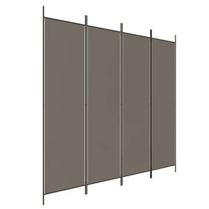 vidaXL 4-Panel Room Divider Anthracite 200x200 cm Fabric