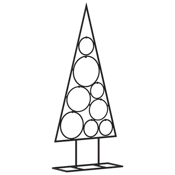 vidaXL Metal Christmas Tree for Decoration Black 60 cm