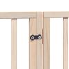 vidaXL Dog Gate with Door Foldable 4 Panels 320 cm Poplar Wood