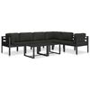 vidaXL Sectional Corner Sofa 1 pc with Cushions Aluminium Anthracite
