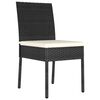 vidaXL 9 Piece Garden Dining Set Poly Rattan Black