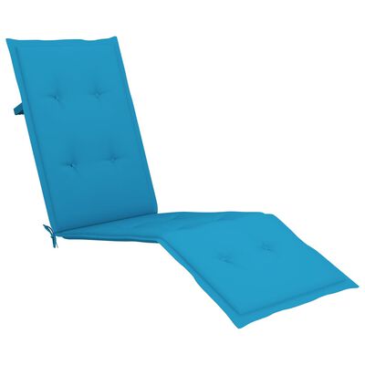 vidaXL Deck Chair Cushion Blue (75+105)x50x3 cm