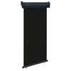 vidaXL Balcony Side Awning | Black | Steel, Aluminium, Polyester | 105x250 cm