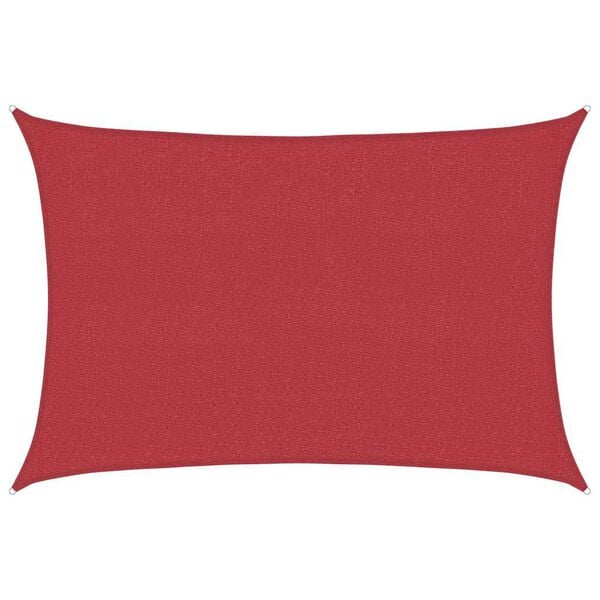 vidaXL Sunshade Sail 160 g/m&sup2; Red 2.5x4 m HDPE