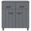 vidaXL Sideboard HAMAR Dark Grey 79x40x80 cm Solid Wood Pine