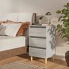 vidaXL Bed Cabinet with Solid Wood Legs Grey Sonoma 40x35x69 cm