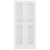 vidaXL Vitrine Cabinet White 82.5x30.5x185 cm Engineered Wood