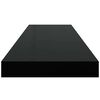 vidaXL Floating Wall Shelves 2 pcs Black 80x23.5x3.8 cm MDF