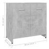 vidaXL Bathroom Cabinet Concrete Grey 60x33x61 cm Engineered Wood