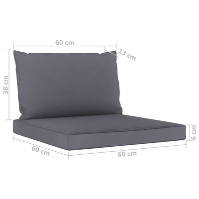 vidaXL 10 Piece Garden Lounge Set with Anthracite Cushions