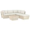 vidaXL 6 Piece Garden Pallet Lounge Set with Cushions Spruce Wood