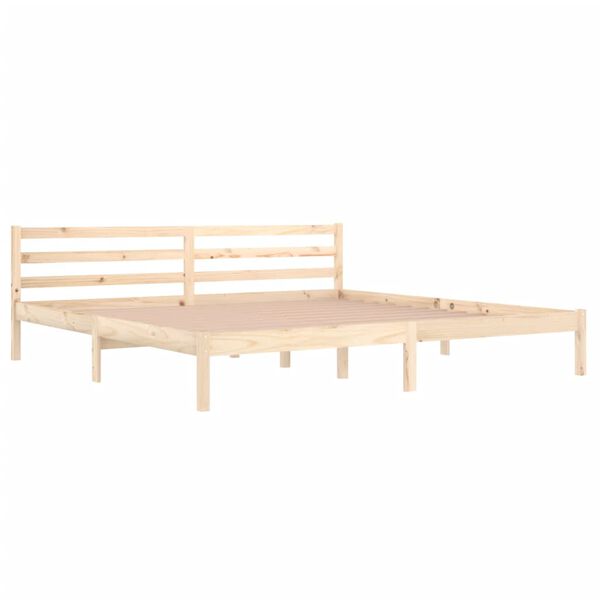 vidaXL Bed Frame without Mattress Solid Wood Pine 200x200cm