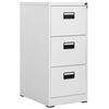vidaXL Filing Cabinet Light Grey 46x62x102.5 cm Steel