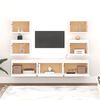 vidaXL TV Cabinets 7 pcs White Solid Wood Pine