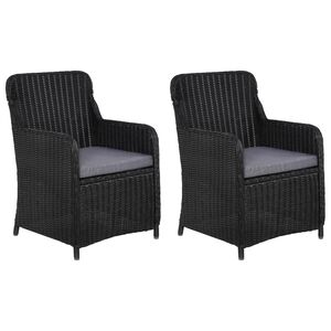 vidaXL Armchair | Set of 2 | Black and dark grey