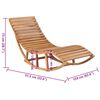 vidaXL Rocking Sun Lounger with Cushion Solid Teak Wood