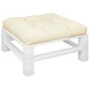 vidaXL Pallet Cushion Cream 80x80x12 cm Fabric