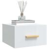 vidaXL Wall-mounted Bedside Cabinet High Gloss White 35x35x20 cm