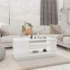 vidaXL Coffee Table High Gloss White 102x55x43 cm Engineered Wood