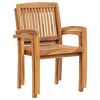 vidaXL Garden Chairs 2 pcs with Grey Cushions Solid Teak Wood