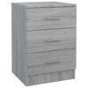vidaXL Bedside Cabinets 2 pcs Grey Sonoma 38x35x56 cm Engineered Wood
