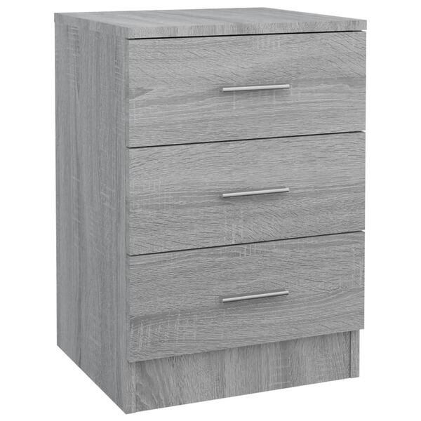 vidaXL Bedside Cabinets 2 pcs Grey Sonoma 38x35x56 cm Engineered Wood
