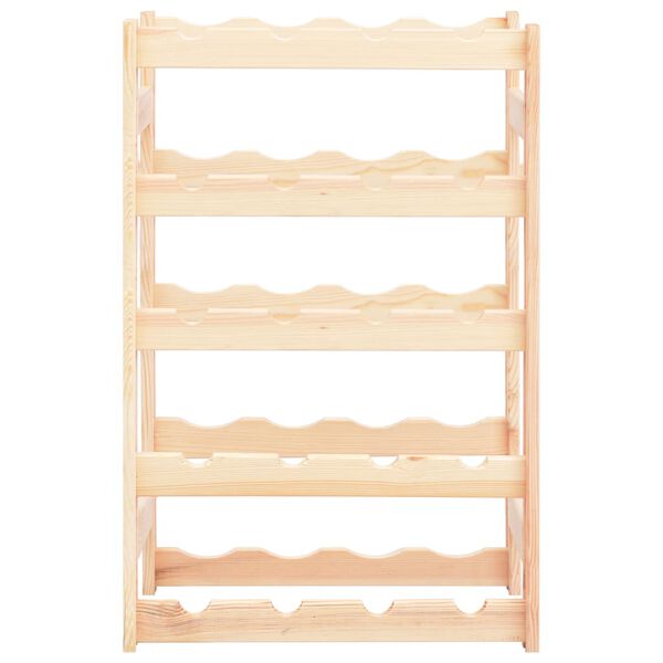 vidaXL Wine Rack for 20 Bottles Pinewood