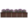 vidaXL Garden Raised Bed Galvanised Steel 400x80x45 cm Brown