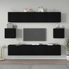 vidaXL 6 Piece TV Cabinet Set Black Engineered Wood
