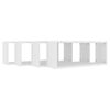 vidaXL Wall Cube Shelf 4 pcs White 60x15x23 cm Engineered Wood
