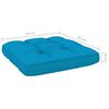 vidaXL Pallet Cushions 2 pcs Blue Fabric