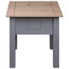 vidaXL Nightstand Grey 50.5x50.5x52.5 cm Pine Panama Range
