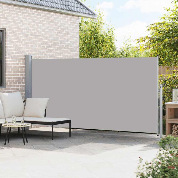 vidaXL Retractable Side Awning 160 x 500 cm Grey
