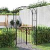 vidaXL Garden Arch with Gate Black 108x45x235 cm Steel